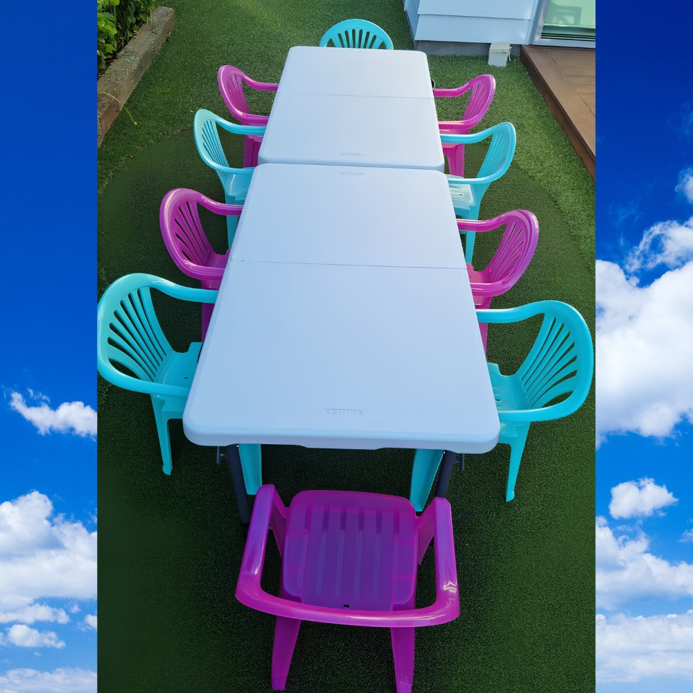 Mint and Pink Combo Tables and Kids Chairs